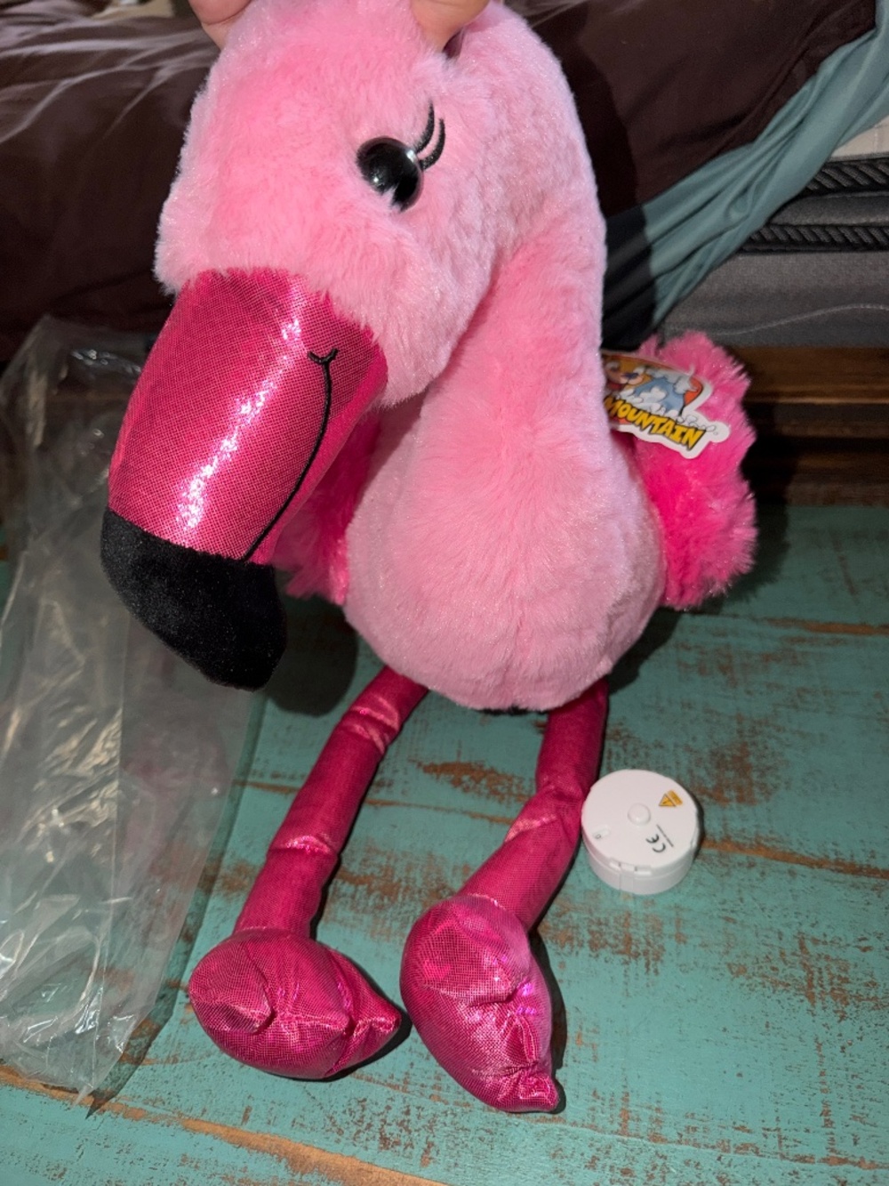 Flamingo with record a message